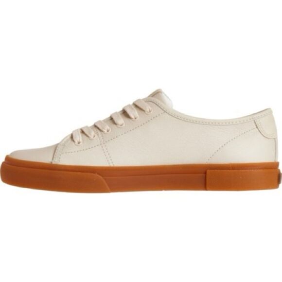 Frye Gia Low Lace Cream and Tan Sneakers with Rubber Sole - Picture 3 of 5